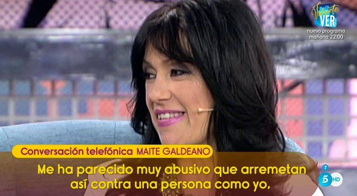Conversación telefónica de Maite Galdeano en 'Sálvame'