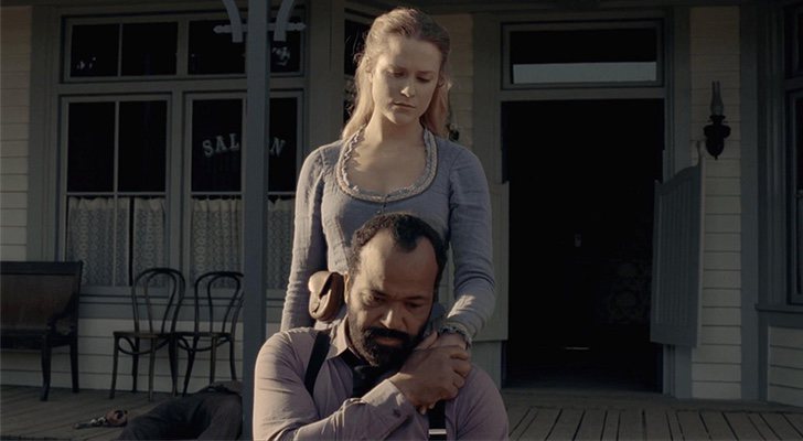 Evan Rachel Wood y Jeffrey Wright en 'Westworld'