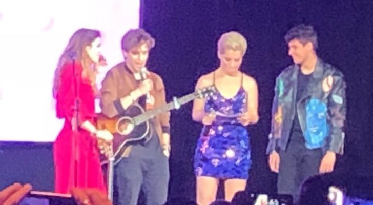 Manel Navarro junto a Alfred, Amaia y Soraya