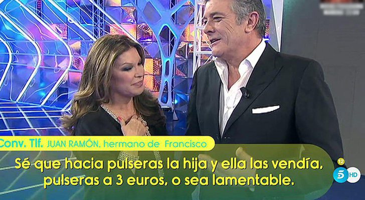 Paca y Francisco en imágenes de archivo emitidas por 'Sálvame' durante la entrevista con el hermano del cantante