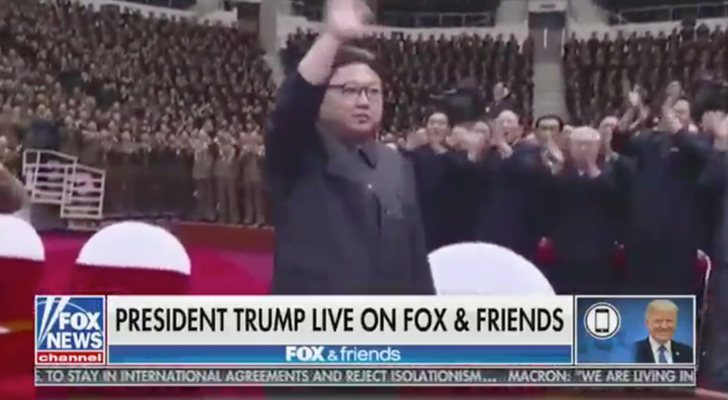 Imágenes de Kim Jong-un durante la entrevista de Trump