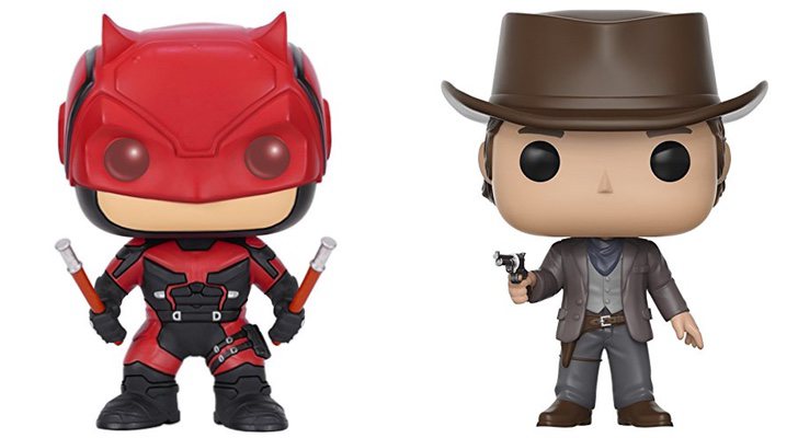 Funko de Daredevil en 'Daredevil' y funko de Teddy de 'Westworld'