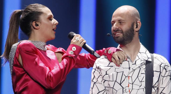 Eye Cue en su primer ensayo de Eurovisión 2018