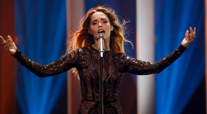 Franka Batelic en su ensayo en Eurovisión 2018