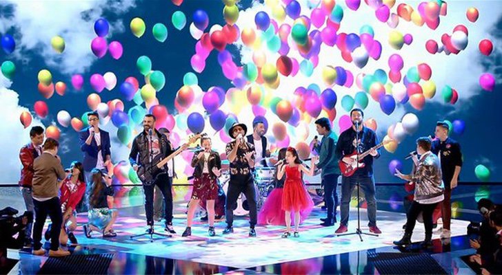 Efecto Pasillo con los semifinalistas de 'La voz kids'