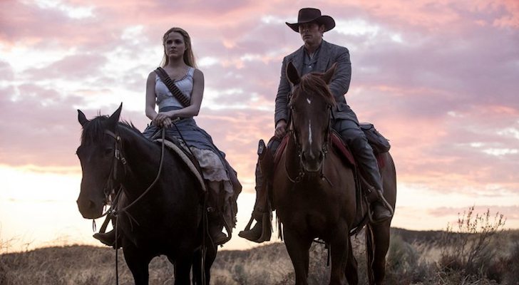 Evan Rachel Wood y James Marsden en 'Westworld'