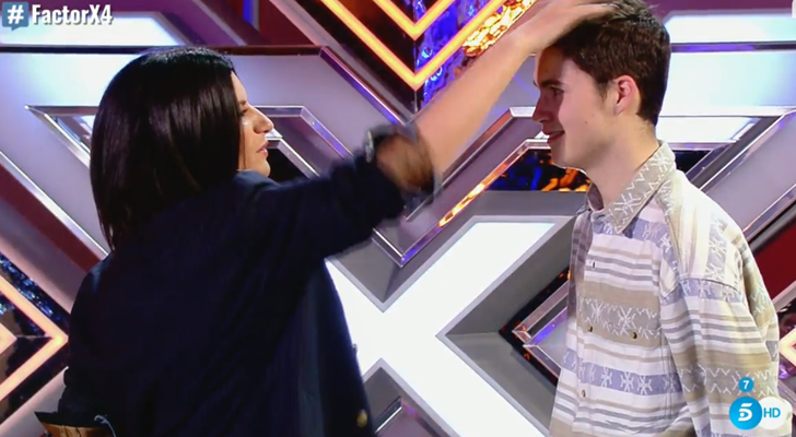 Raúl y Laura Pausini en 'Factor X'