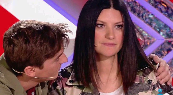 Xavi Martínez y Laura Pausini en 'Factor X'