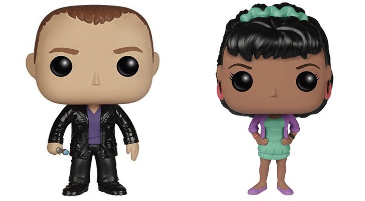 Funko del Noveno Doctor de 'Doctor Who' y funko de Lisa Turtle de 'Salvados por la campana'