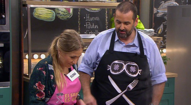 David de Jorge junto a una de las concursantes de &#39;El sabor es ciego&#39;