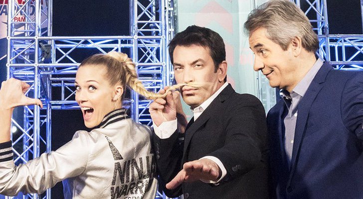 Patricia Montero, Arturo Valls y Manolo Lama en 'Ninja Warrior'