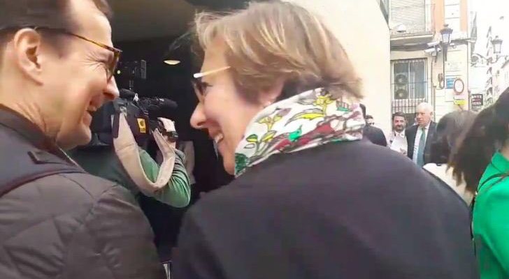 Carmen Martínez Castro durante el vídeo criticando a los pensionistas