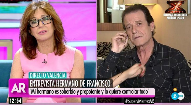 Ana Rosa Quintana, tajante con el hermano de Francisco, Juan Ramón