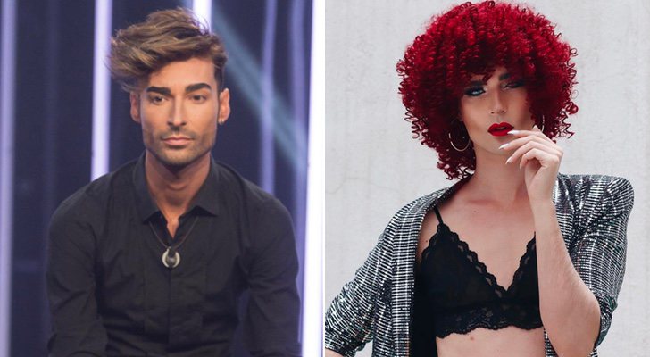 Miguel Vilas durante su paso por 'Gran Hermano 17' y con su nueva imagen como Maricarmen