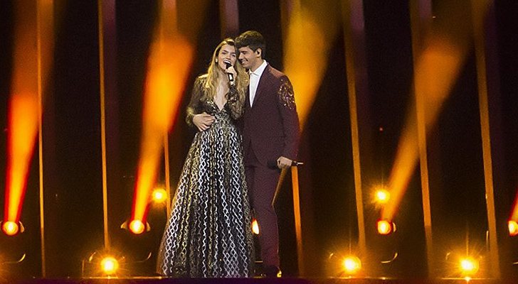 Amaia y Alfred en la Final de Eurovisión 2018