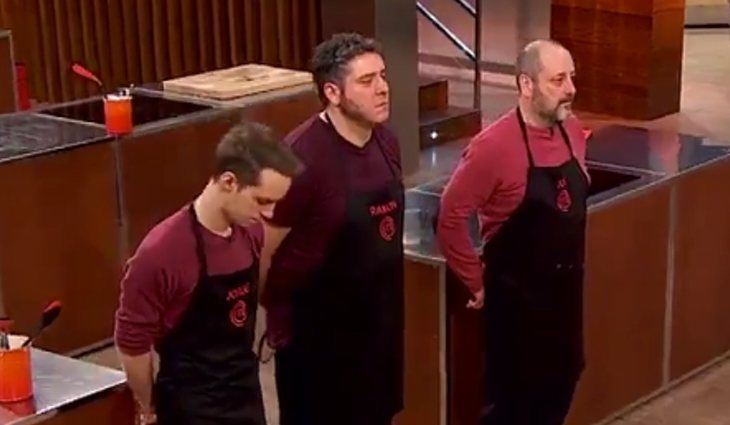 Jorge, Ramón y Jon en la última fase de eliminación de 'MasterChef 6'