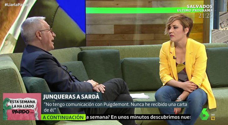 Xavier Sardà habla de Oriol Junqueras con Cristina Pardo en 'Liarla Pardo'