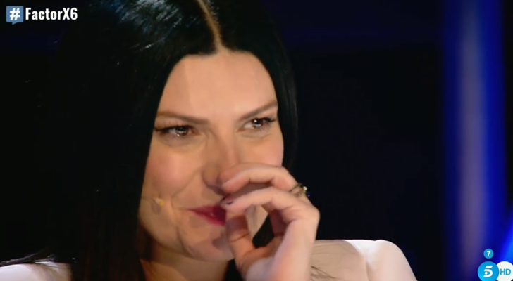 Laura Pausini, emocionada en 'Factor X'