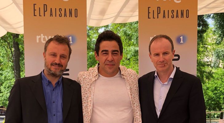 Raimon Mas Llorent, Pablo Chiapella y Toni Sevilla en la presentación de 'El Paisano'