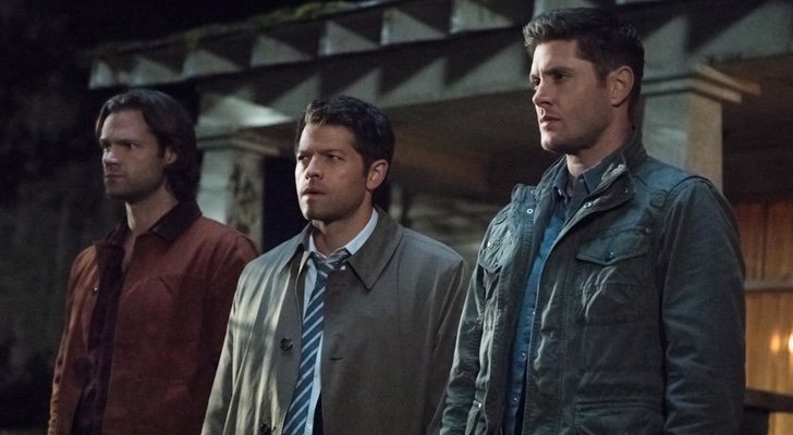 Jared Padalecki, Misha Collins y Jensen Ackles en 'Sobrenatural'