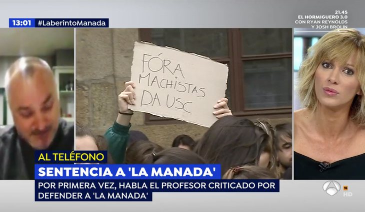 Momento de la llamada de Susanna Griso y 'Espejo Público' a Luciano Méndez