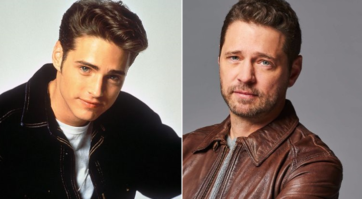 Jason Priestley en 'Beverly Hills' (izq.) y en la actualidad (der.)