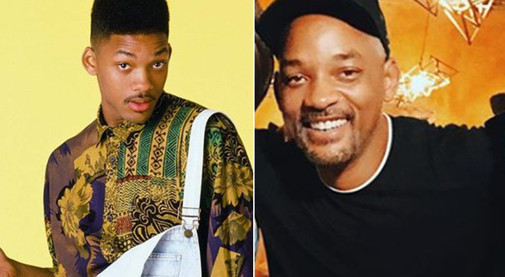 Will Smith en 'El príncipe de Bel Air' (izq.) y en la actualidad (der.)