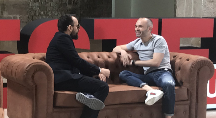 Rodaje de 'Chester' con Andrés Iniesta