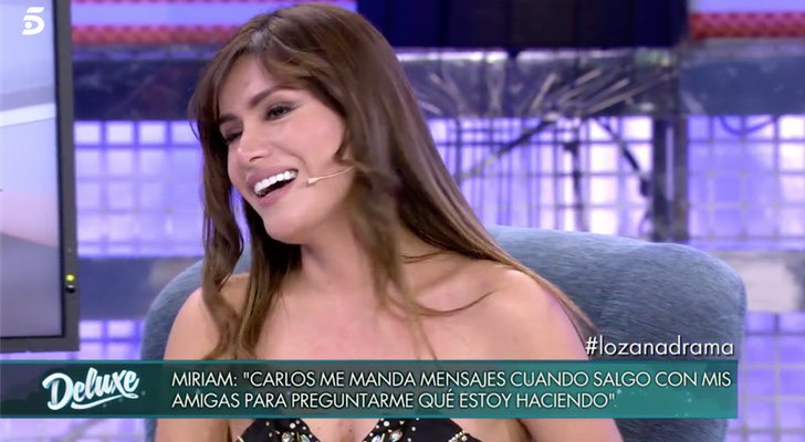 Miriam Saavedra durante su entrevista en &#39;Sábado Deluxe&#39;