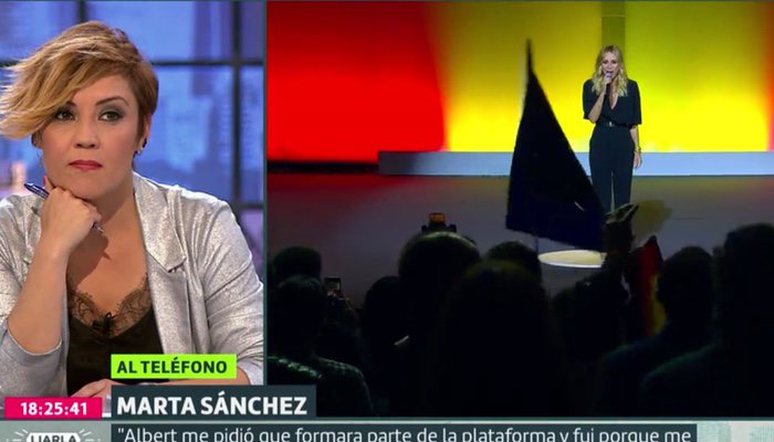 Cristina Pardo, aguantando el "chaparrón" de Marta Sánchez cabreada en 'Liarla Pardo'
