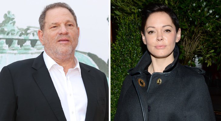 Harvey Weinstein y la actriz Rose McGowan