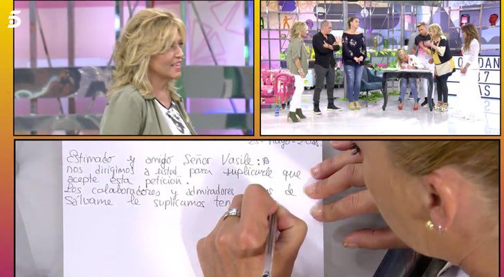 Belén Esteban y los colaboradores escriben una carta a Paolo Vasile