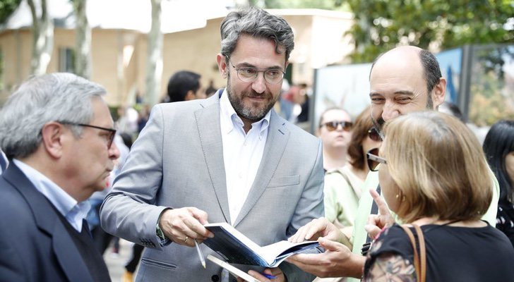 Màxim Huerta como ministro en la Feria del Libro 2018