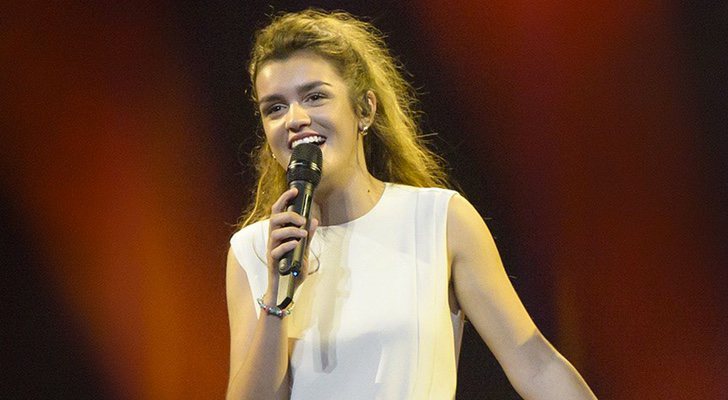 Amaia en uno de los ensayos de Eurovisión 2018