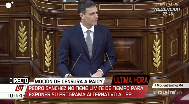 Pedro Sánchez en su intervención ('Las mañanas de Cuatro')