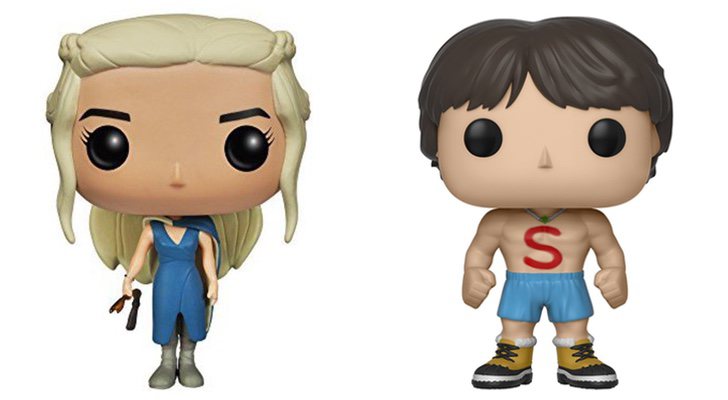 Funko de Daenerys Targaryen de 'Juego de Tronos' y funko de Clark Kent en 'Smallville'