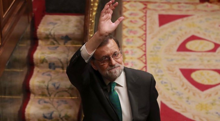 Mariano Rajoy se despedía de sus compañeros del Congreso tras el triunfo de la moción de censura