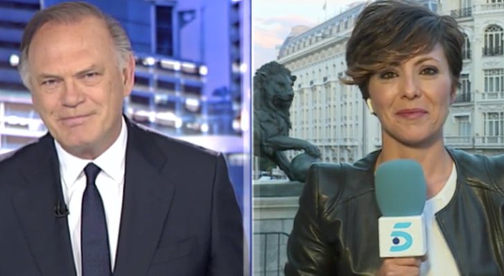 Pedro Piqueras y Sonsoles Ónega en 'Informativos Telecinco 21:00'