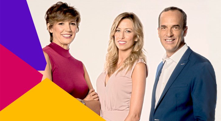 Marta Landín, Cristina Ortega y Santi Acosta, presentadores de &#39;Buenos días, Madrid&#39;