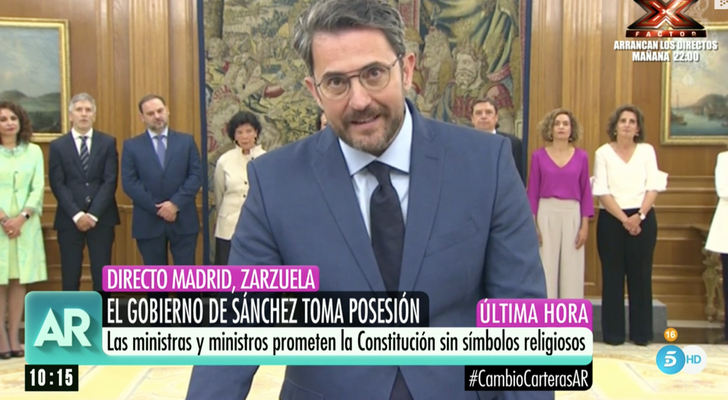 Màxim Huerta en su toma de posesión del Ministerio de Cultura y Educación