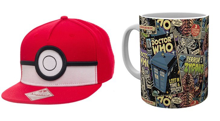 Gorra de 'Pokémon' y taza de 'Doctor Who'