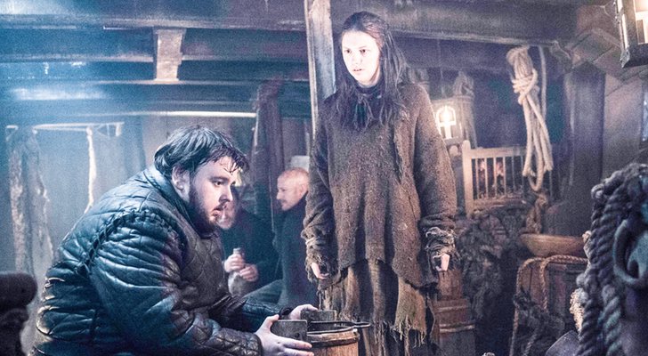 Hannah Murray y John Bradley en 'Juego de Tronos'