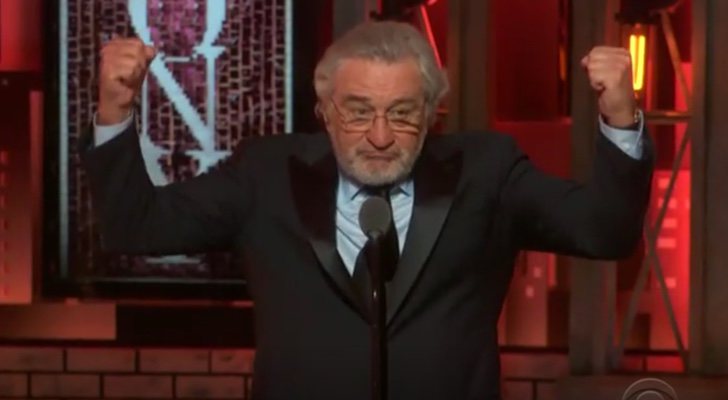 Robert De Niro durante su discurso en los Premios Tony