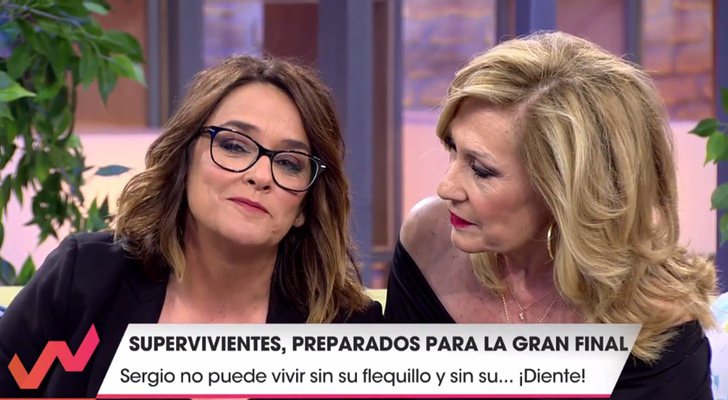 Toñi Moreno y Rosa Benito durante el programa 'Viva la vida'