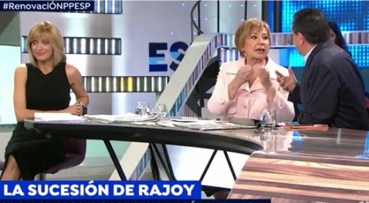 Celia Villalobos y Arsenio Escolar discuten en 'Espejo público'