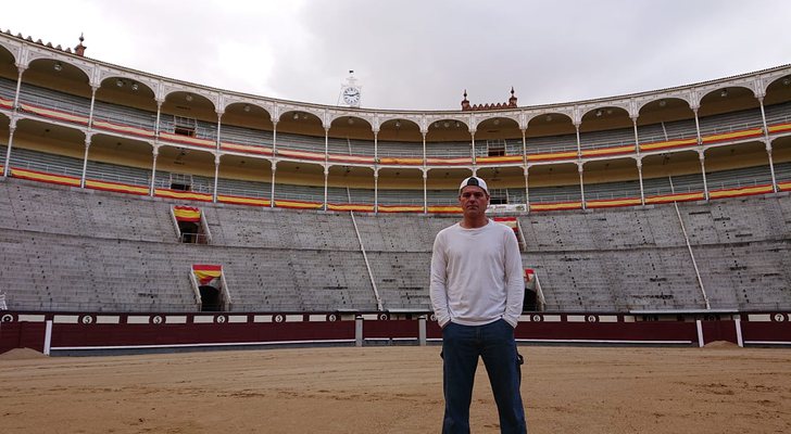 Frank Cuesta en una plaza de toros