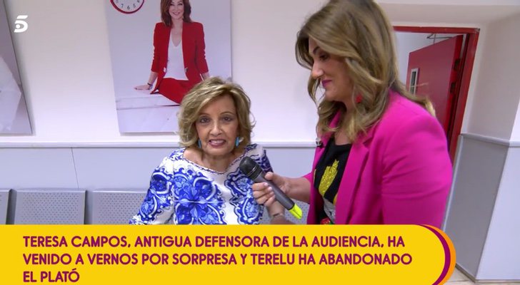 María Teresa Campos con Carlota Corredera durante el programa &#39;Sálvame&#39;