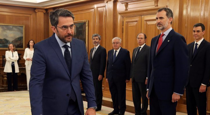 Màxim Huerta prometiendo su cargo de ministro
