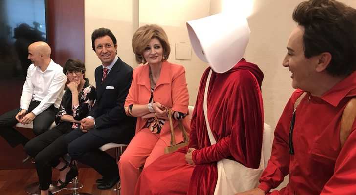 Jordi Ríos, Olga Hueso, Mónica Pérez y David Fernández en la presentación de 'Homo Zapping'