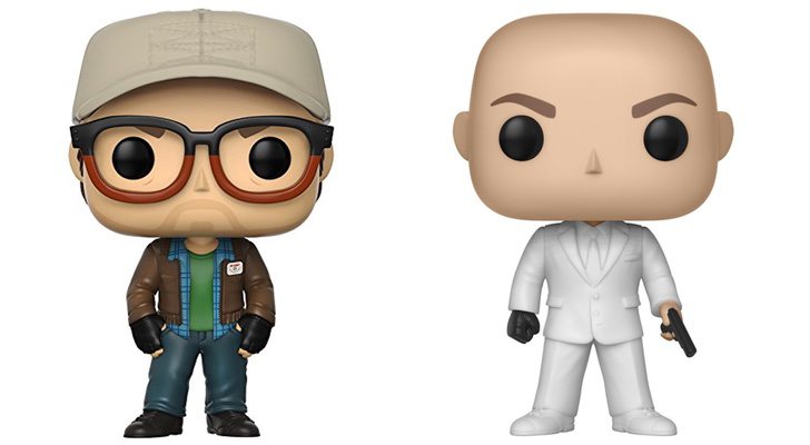 Funko de Mr. Robot de 'Mr. Robot' y funko de Lex Luthor en 'Smallville'